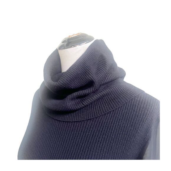 All Saints Milo Funnel Sweater Dress Black Size 6 Wool Cashmere Blend Minimalist - Picture 7 of 14